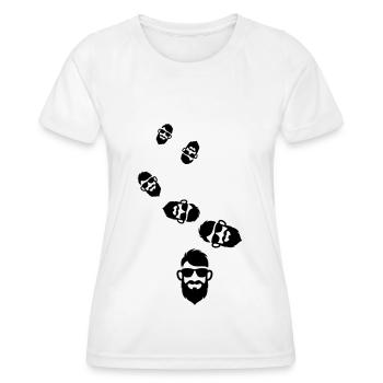 Symbole de barbe du visage - T-shirt sport Femme - blanc - Devant - AI Model Female 172 dark (172cm)