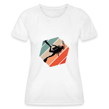 Plongée sous-marine Plongée sous-marine Plongée sous-marine Plongée sous-marine - T-shirt sport Femme - blanc - Devant - AI Model Female 172 dark (172cm)