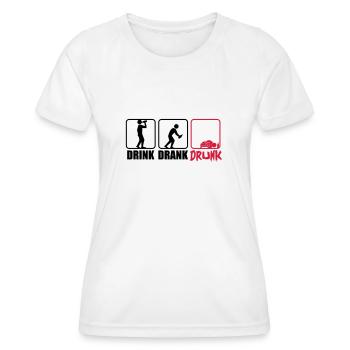 Evolution Hangover Drink Drank Drunk - Frauen Funktions-T-Shirt - Weiß - Vorne - AI Model Female 172 dark (172cm)