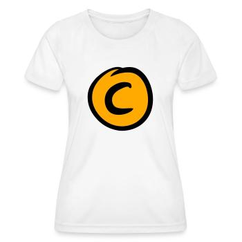 Marques de copyright. © Copier le symbole. Dessiné à la main. - T-shirt sport Femme - blanc - Devant - AI Model Female 172 dark (172cm)