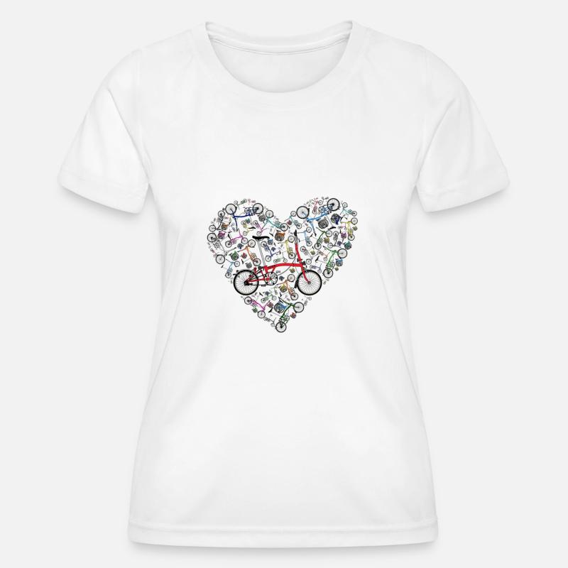 I Love Brompton Bikes - Women's Functional T-Shirt - white