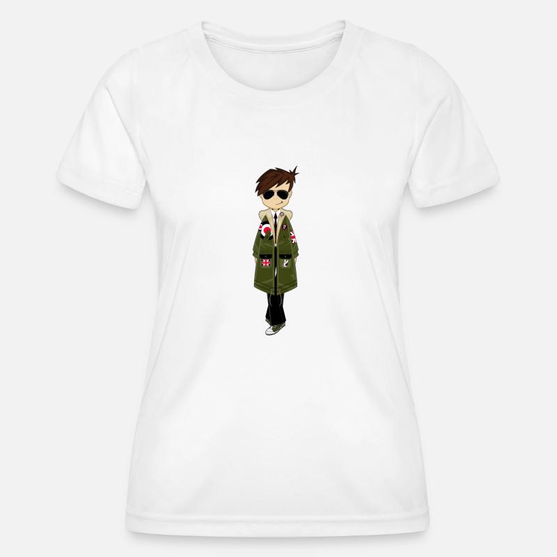 Cool Mod Boy - Women's Functional T-Shirt - white