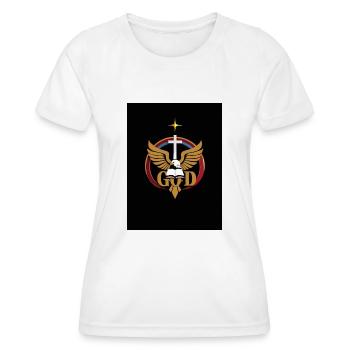 Emblème chrétien - T-shirt sport Femme - blanc - Devant - AI Model Female 172 dark (172cm)