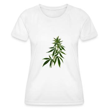 cannabis Marihuana Weed Pflanze - Frauen Funktions-T-Shirt - Weiß - Vorne - AI Model Female 172 dark (172cm)