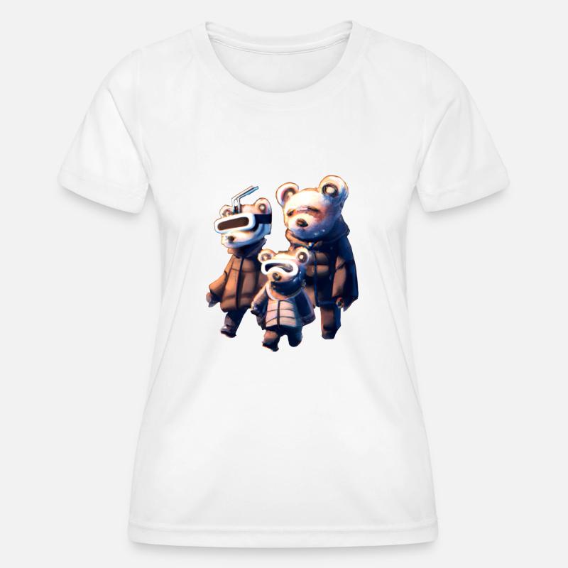 Bear _ 01 - Women's Functional T-Shirt - white