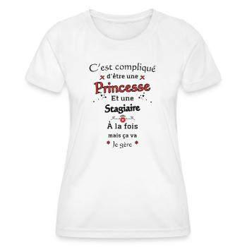 Princess Intern - Women's Functional T-Shirt - white - Front - AI Model Female 172 dark (172cm)