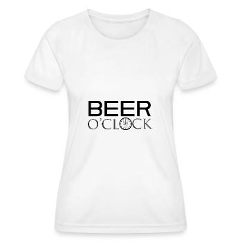 Heure de la bière - T-shirt sport Femme - blanc - Devant - AI Model Female 172 dark (172cm)