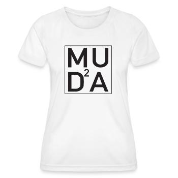 MUDA² - Witziges Muttertag-Shirt - Frauen Funktions-T-Shirt - Weiß - Vorne - AI Model Female 172 dark (172cm)