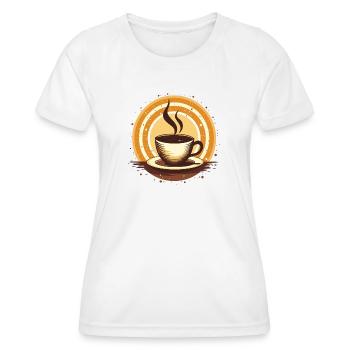 Café tasse à café vintage café du matin - T-shirt sport Femme - blanc - Devant - AI Model Female 172 dark (172cm)