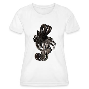 Clé de partition - T-shirt sport Femme - blanc - Devant - AI Model Female 172 dark (172cm)