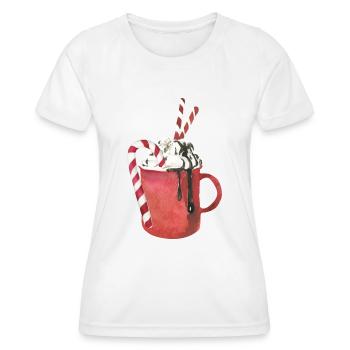 Hot chocolate and marshmallows - Women's Functional T-Shirt - white - Front - AI Model Female 172 dark (172cm)