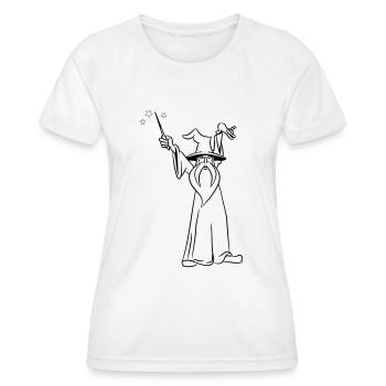 zauberer Zauberstab böse angriff - Frauen Funktions-T-Shirt - Weiß - Vorne - AI Model Female 172 dark (172cm)
