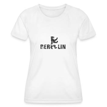 Berlin avec l'ours de Berlin - T-shirt sport Femme - blanc - Devant - AI Model Female 172 dark (172cm)