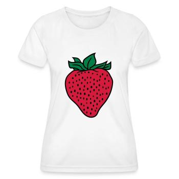 erdbeere - Frauen Funktions-T-Shirt - Weiß - Vorne - AI Model Female 172 dark (172cm)