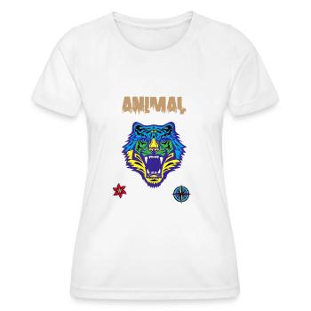 Griffe de tigre du Bengale - T-shirt sport Femme - blanc - Devant - AI Model Female 172 dark (172cm)