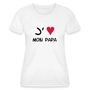 J'aime mon papa! - Women's Functional T-Shirt - white - Front - AI Model Female 172 dark (172cm)