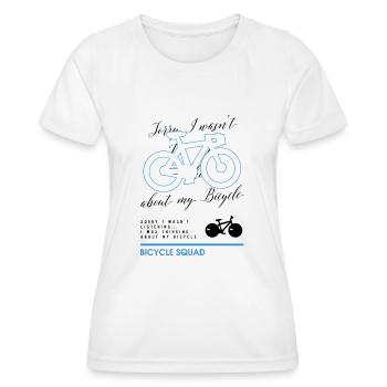 Réflexions sur les vélos, le cyclisme, - T-shirt sport Femme - blanc - Devant - AI Model Female 172 dark (172cm)