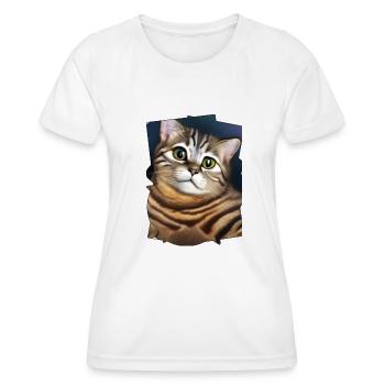 Süsse katze - Frauen Funktions-T-Shirt - Weiß - Vorne - AI Model Female 172 dark (172cm)