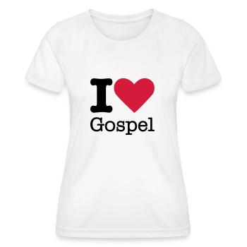 I Love Gospel - Funktionsshirt til damer - hvid - Foran - AI Model Female 172 dark (172cm)