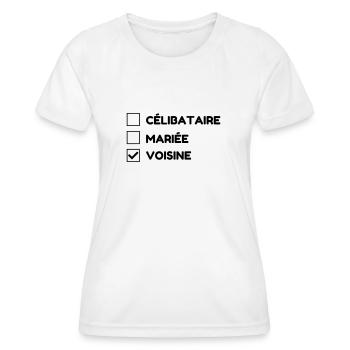 Nachbar / Nachbarschaft / Nachbarin / Haus - Frauen Funktions-T-Shirt - Weiß - Vorne - AI Model Female 172 dark (172cm)