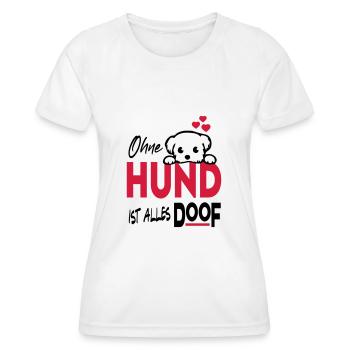 Hund Hundeliebhaber Dogs I Love Gassi gehen - Frauen Funktions-T-Shirt - Weiß - Vorne - AI Model Female 172 dark (172cm)