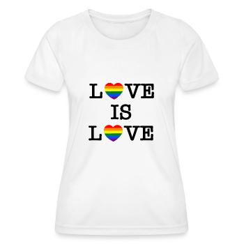 Love is Love - Women's Functional T-Shirt - white - Front - AI Model Female 172 dark (172cm)