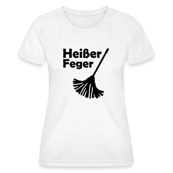 Heißer Feger - Frauen Funktions-T-Shirt - Weiß - Vorne - AI Model Female 172 dark (172cm)