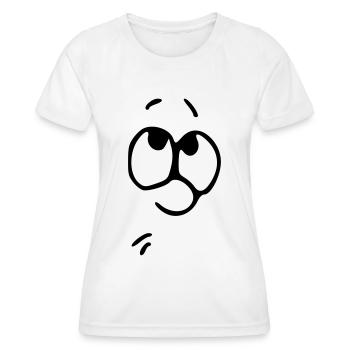 Emoji croquis réfléchis noir - T-shirt sport Femme - blanc - Devant - AI Model Female 172 dark (172cm)