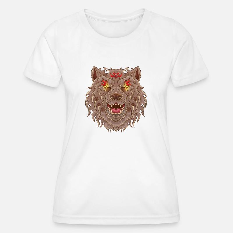WOLF TATOO - Women's Functional T-Shirt - white