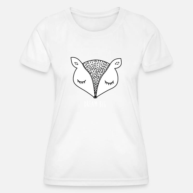 Forest animal mouse possum face asleep - Women's Functional T-Shirt - white