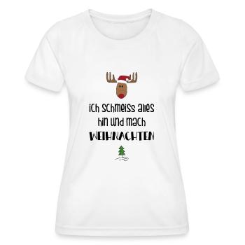 Lustige Geschenkidee zu Weihnachten - Frauen Funktions-T-Shirt - Weiß - Vorne - AI Model Female 172 dark (172cm)