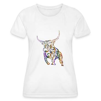 The colorful cop - Women's Functional T-Shirt - white - Front - AI Model Female 172 dark (172cm)
