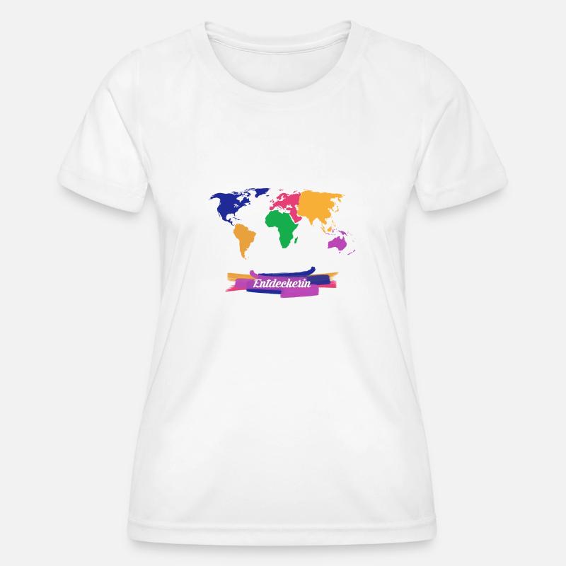 Discoverer world trip - Women's Functional T-Shirt - white