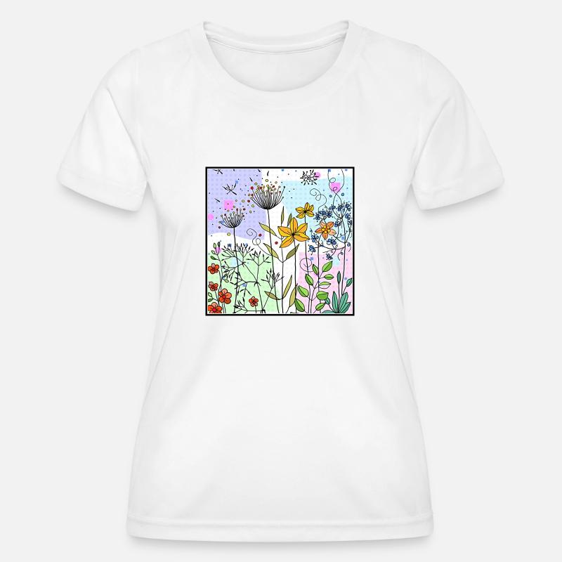 flowers - Women's Functional T-Shirt - white