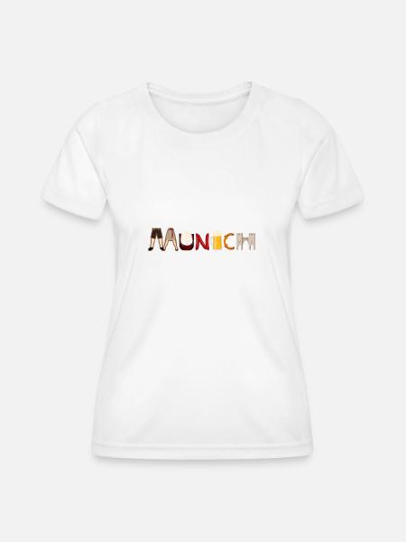 love munich, Münchner - Frauen Funktions-T-Shirt - Weiß