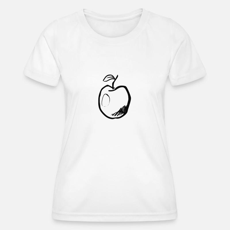 Apple with Style (Black) - Women's Functional T-Shirt - white