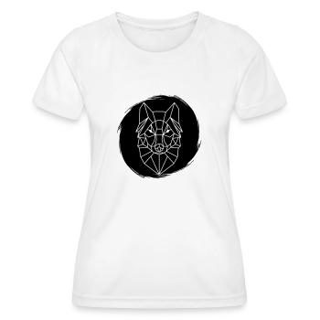 Wolf Grunge - Frauen Funktions-T-Shirt - Weiß - Vorne - AI Model Female 172 dark (172cm)
