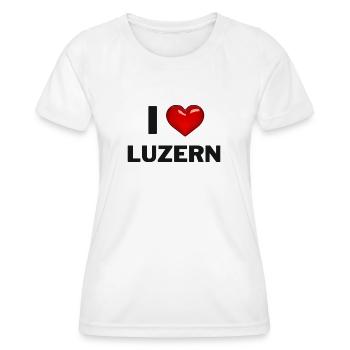 J’aime Lucerne - T-shirt sport Femme - blanc - Devant - AI Model Female 172 dark (172cm)