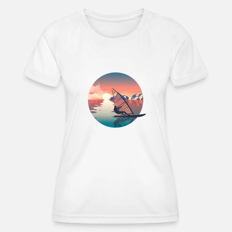 sailboard - Women's Functional T-Shirt - white