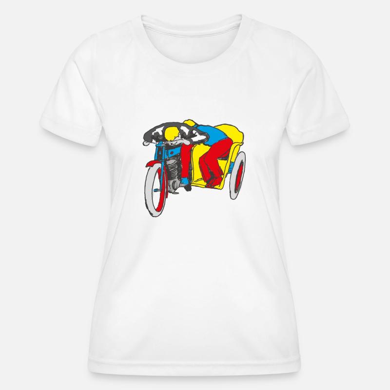 POP UP SIDE CAR - Women's Functional T-Shirt - white