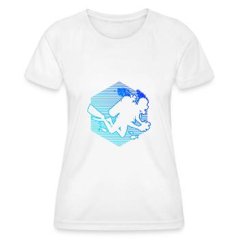 Scuba Taucher Diver Scuba Tauchen Scuba Diver - Frauen Funktions-T-Shirt - Weiß - Vorne - AI Model Female 172 dark (172cm)