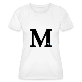 Letter M Initial Letter - Women's Functional T-Shirt - white - Front - AI Model Female 172 dark (172cm)
