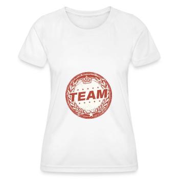 Team Mitglied - Frauen Funktions-T-Shirt - Weiß - Vorne - AI Model Female 172 dark (172cm)