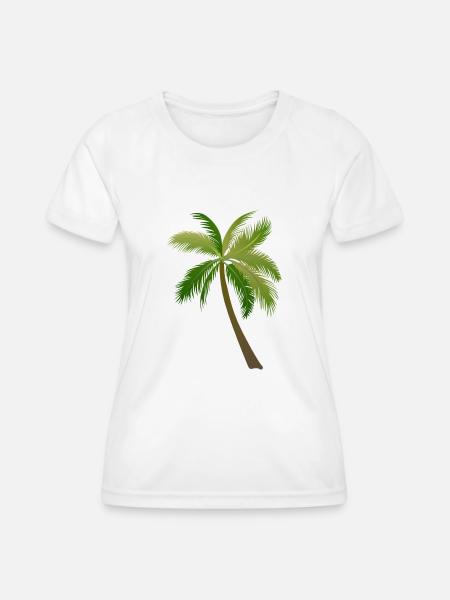 Palmen Baum Palmen - Frauen Funktions-T-Shirt - Weiß