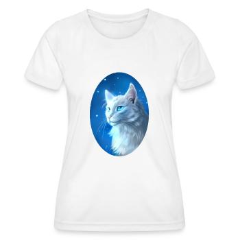 Cloudtail Cloud Tail Warrior Chats Chat Blanc - T-shirt sport Femme - blanc - Devant - AI Model Female 172 dark (172cm)