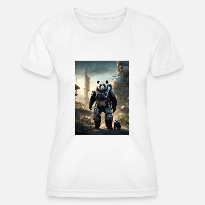Panda from the future - Women's Functional T-Shirt - white