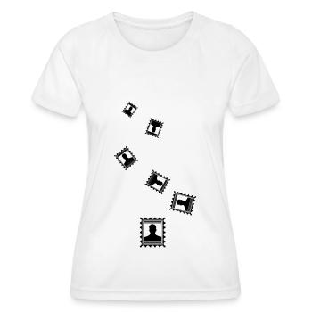Briefmarke icon - Frauen Funktions-T-Shirt - Weiß - Vorne - AI Model Female 172 dark (172cm)