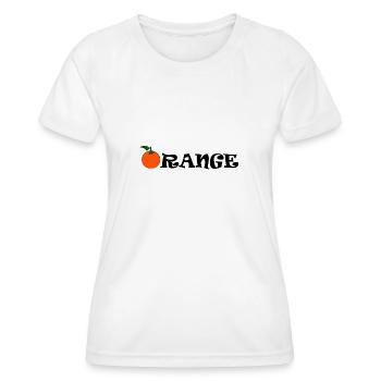 Orange - Frauen Funktions-T-Shirt - Weiß - Vorne - AI Model Female 172 dark (172cm)