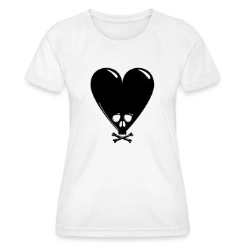 Noir Saint-Valentin - T-shirt sport Femme - blanc - Devant - AI Model Female 172 dark (172cm)