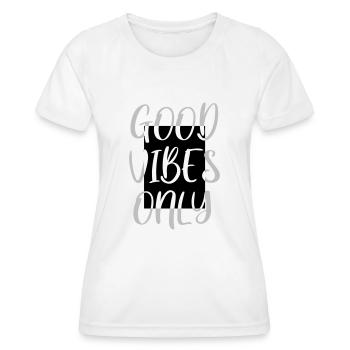 good vibes only - Frauen Funktions-T-Shirt - Weiß - Vorne - AI Model Female 172 dark (172cm)